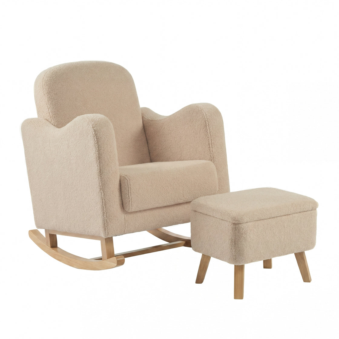 OTI Nursery Soother Nursing Chair and Footstool Oat Ted House of Isabella UK