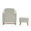 OTI Nursery Soother Nursing Chair and Footstool Sage Boucle House of Isabella UK