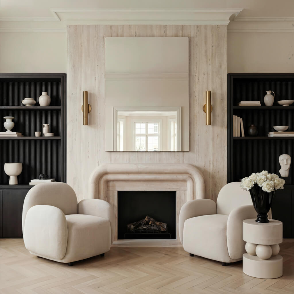 Sachi White Side Table