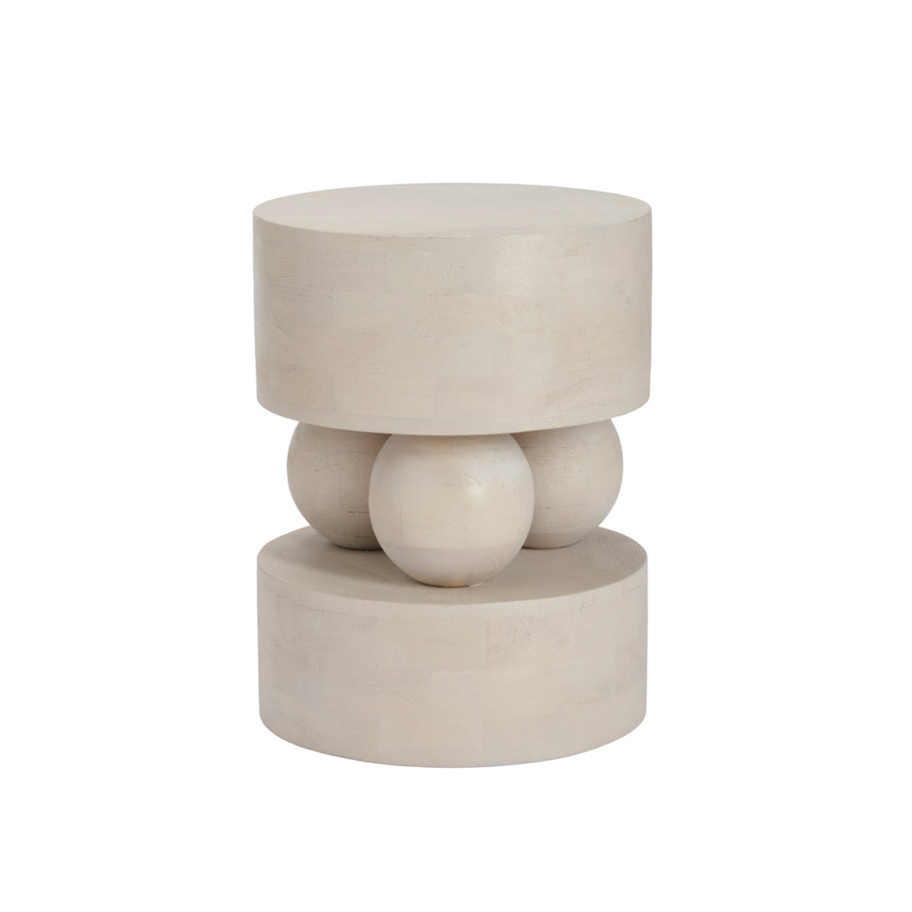 Sachi White Side Table