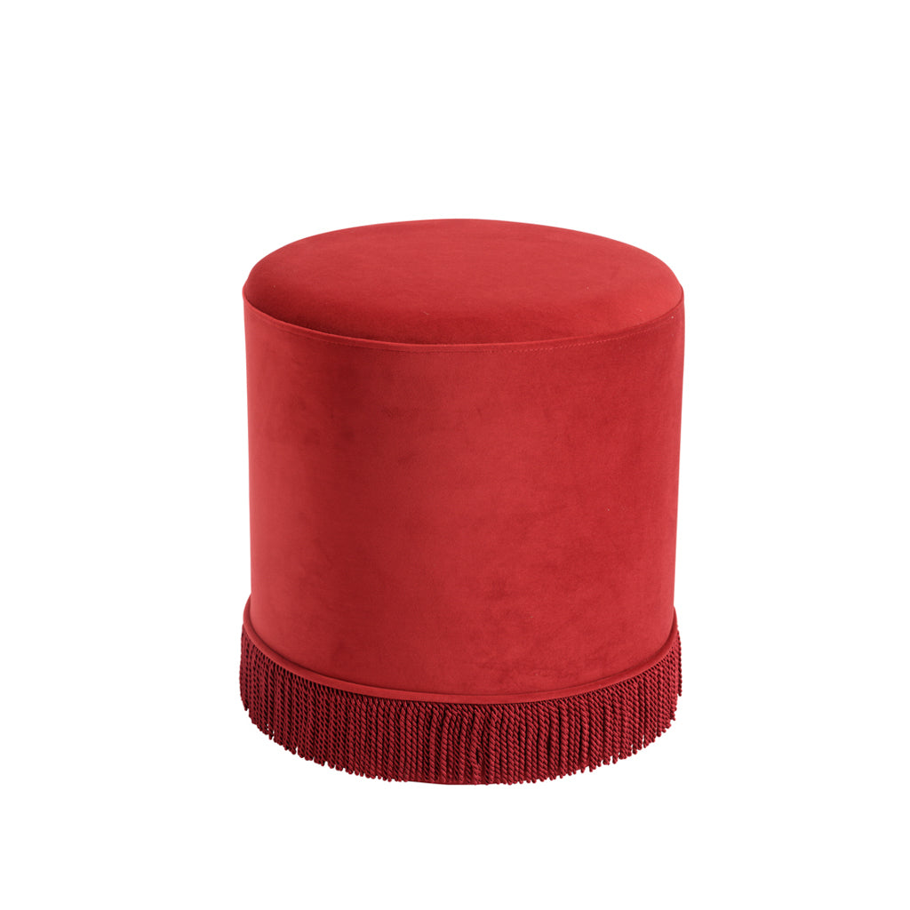 Santos Small French Blue Pouffe