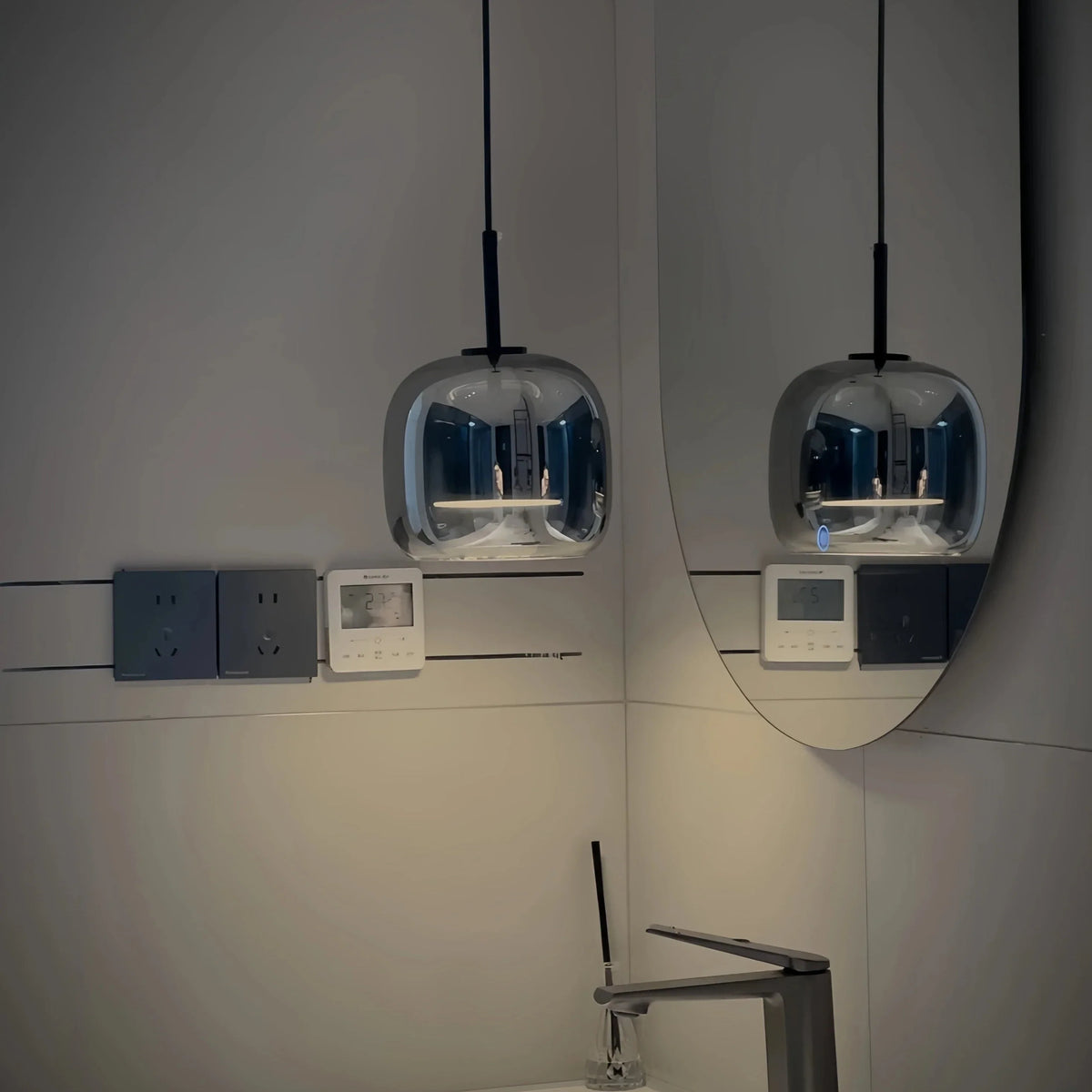 Dildale Black Gold Pendant Lamp LED Warm Light Adjustable Height.