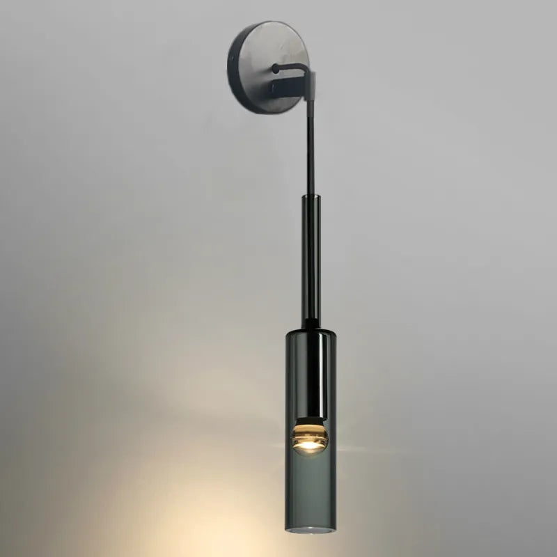 Scandinavian Black Wall Lamp - Hanging Light for Bedroom Living Room.