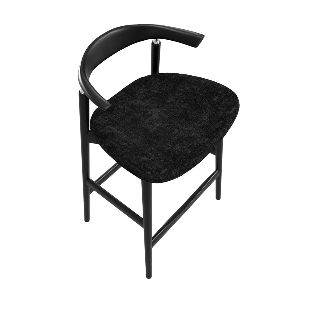 Seine Coal and Black Counter Stool