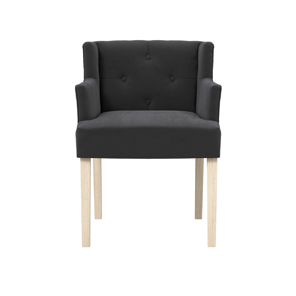 Shay Stone Winged Dining Chair Without Arms