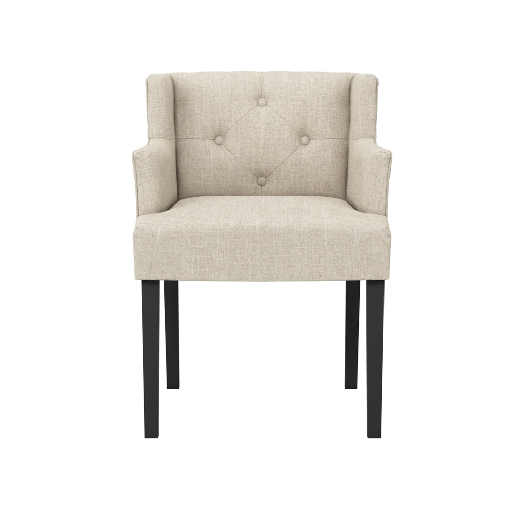 Shay Anthracite Winged Dining Chair Without Arms