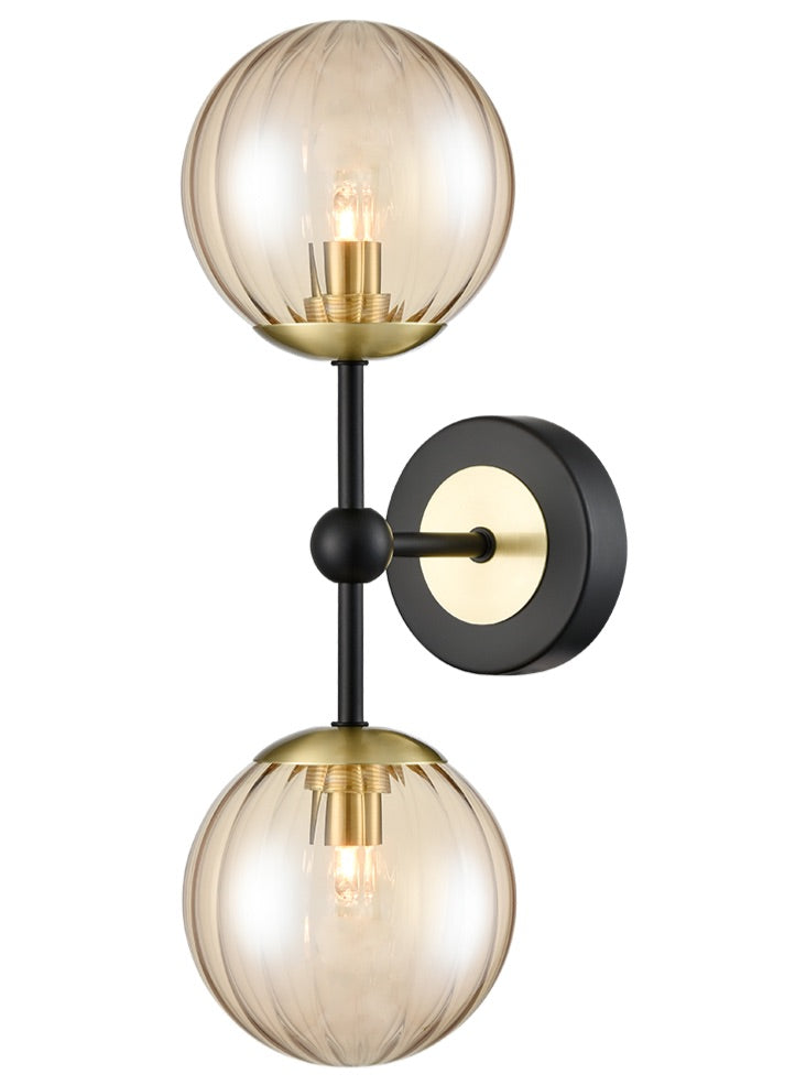 Solar 2lt Bracket matt black and satin brass