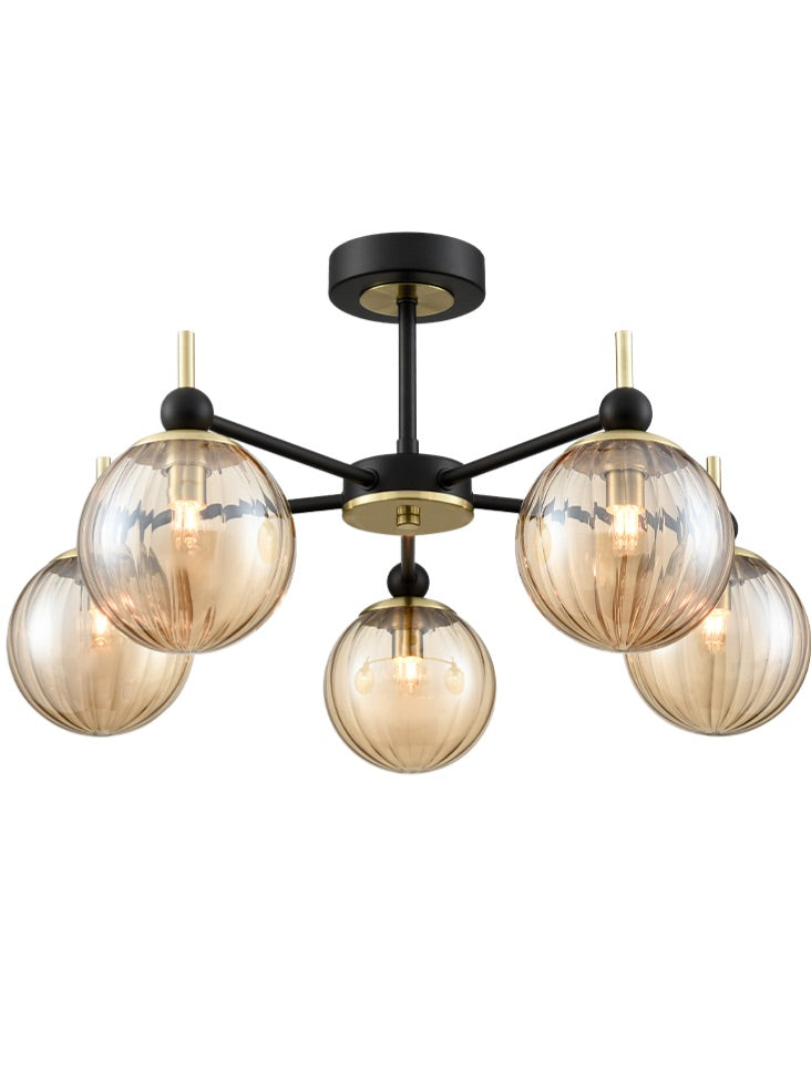 Solar 5lt Fitting matt black and satin brass