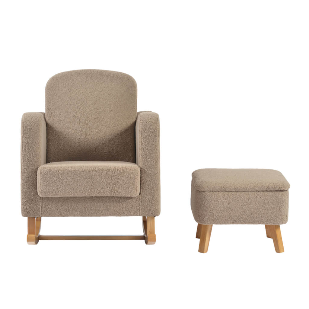 Soother Nursing Chair and Footstool Biscuit Ted
