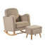 Soother Nursing Chair and Footstool Off White Boucle