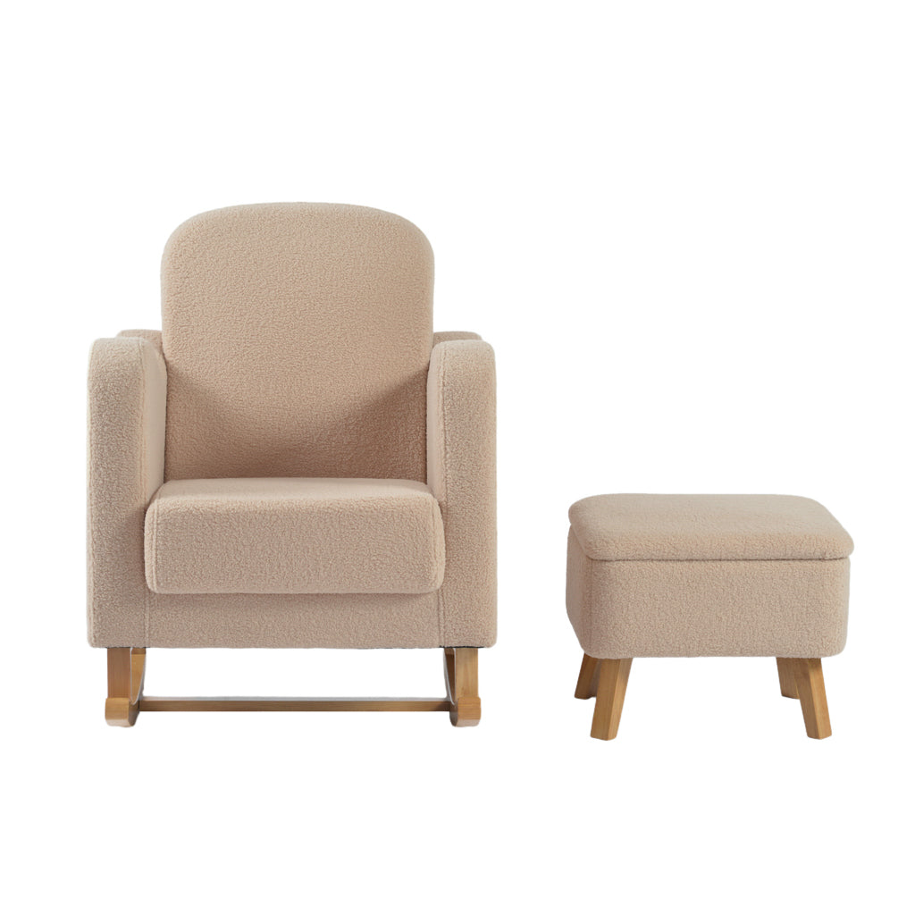 Soother Nursing Chair and Footstool Oat Ted