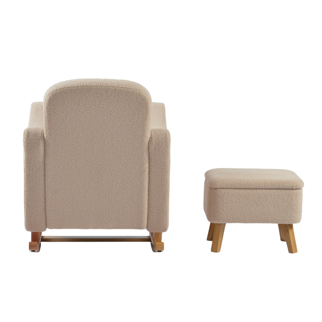 Soother Nursing Chair and Footstool Oat Ted