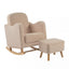 Soother Nursing Chair and Footstool Off White Boucle