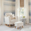 Soother Nursing Chair and Footstool Off White Boucle