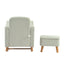 Soother Nursing Chair and Footstool Sage Boucle