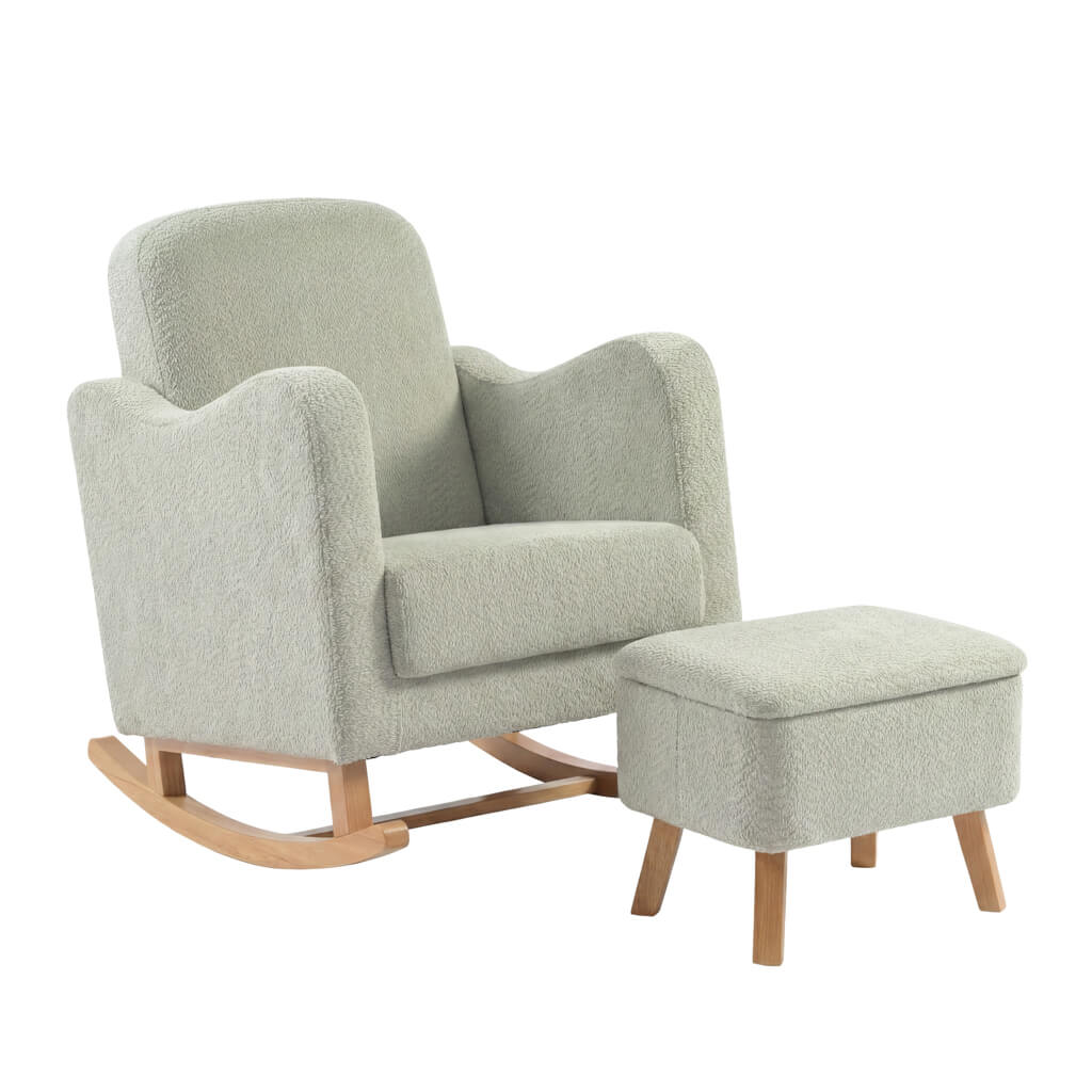Soother Nursing Chair and Footstool Biscuit Ted