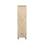 Stockholm Chevron Bedside Cabinet