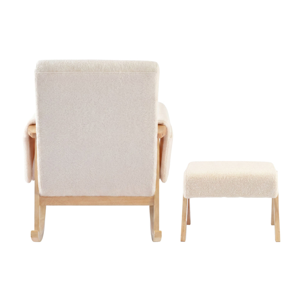 Storyteller Nursing Chair and Footstool Off White Ted