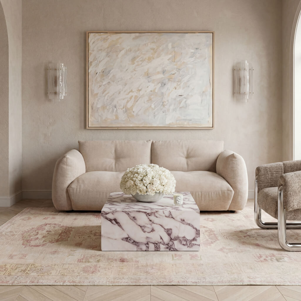 Sur Calacatta Viola Square Coffee Table