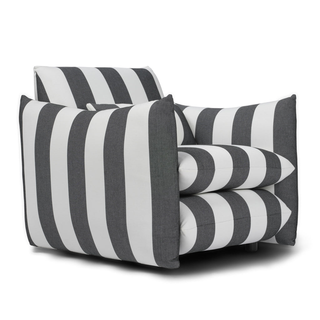 Sycamore Black and White Striped Chair