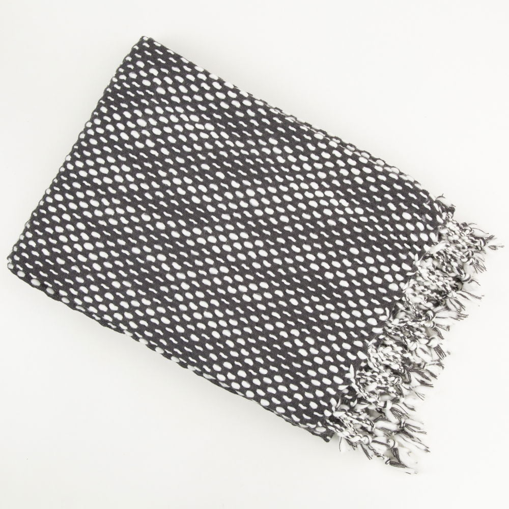 Malini Raindrops Slate Throw