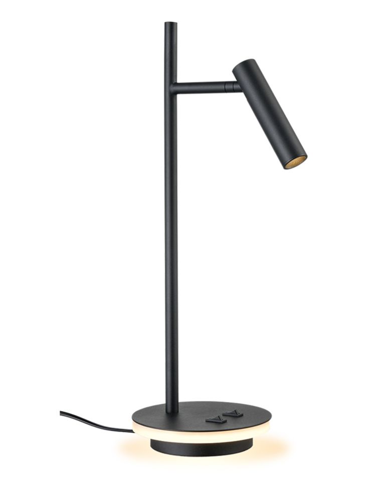 Lewis LED desk lamp with illuminated base - Black