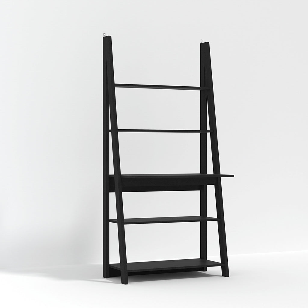 Tiva Oak Corner Ladder Shelving