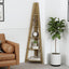 Tiva Oak Corner Ladder Shelving