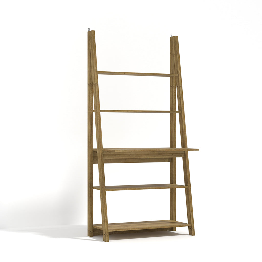 Tiva White Ladder Bookcase