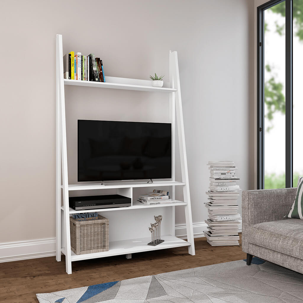 Tiva White Ladder Media Unit
