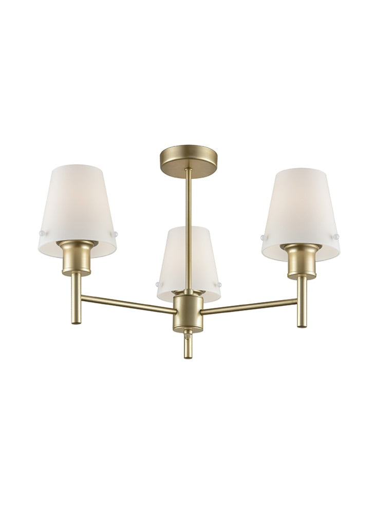 Turin 3 light fitting - Gold Colour