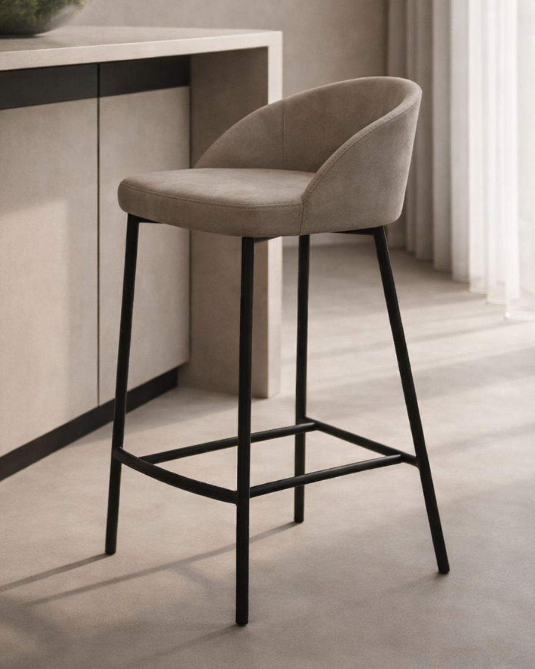 Tux Counter Stool - Taupe