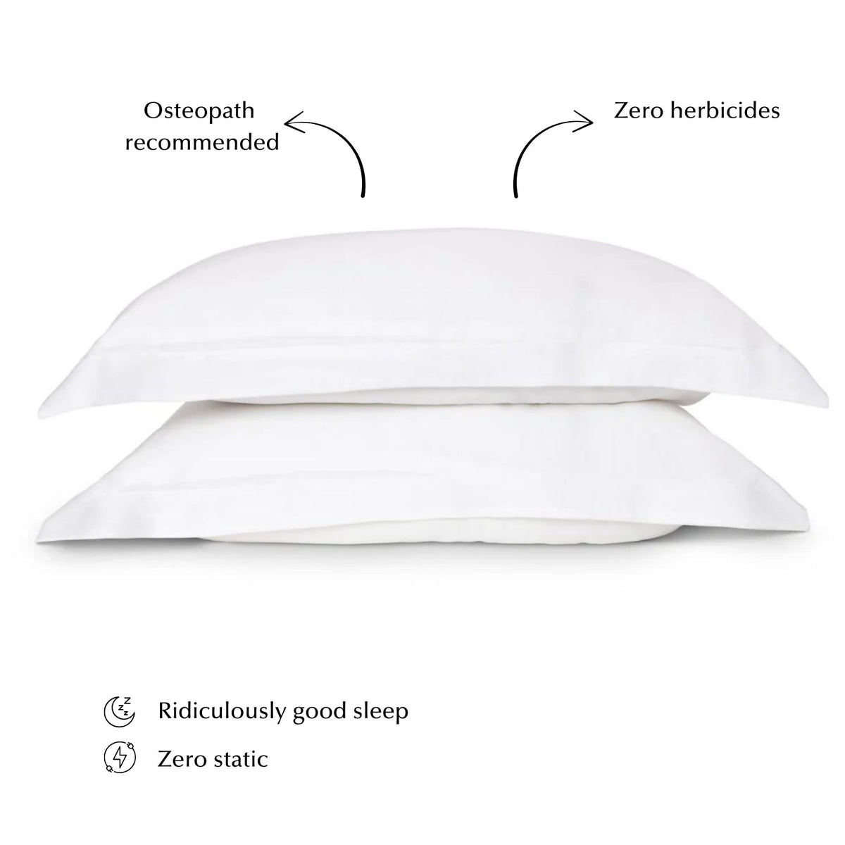Sleepyhead Silk Pillow Set in White (Top Seller)