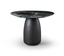 Basilca Side Table - Matte Black Marble