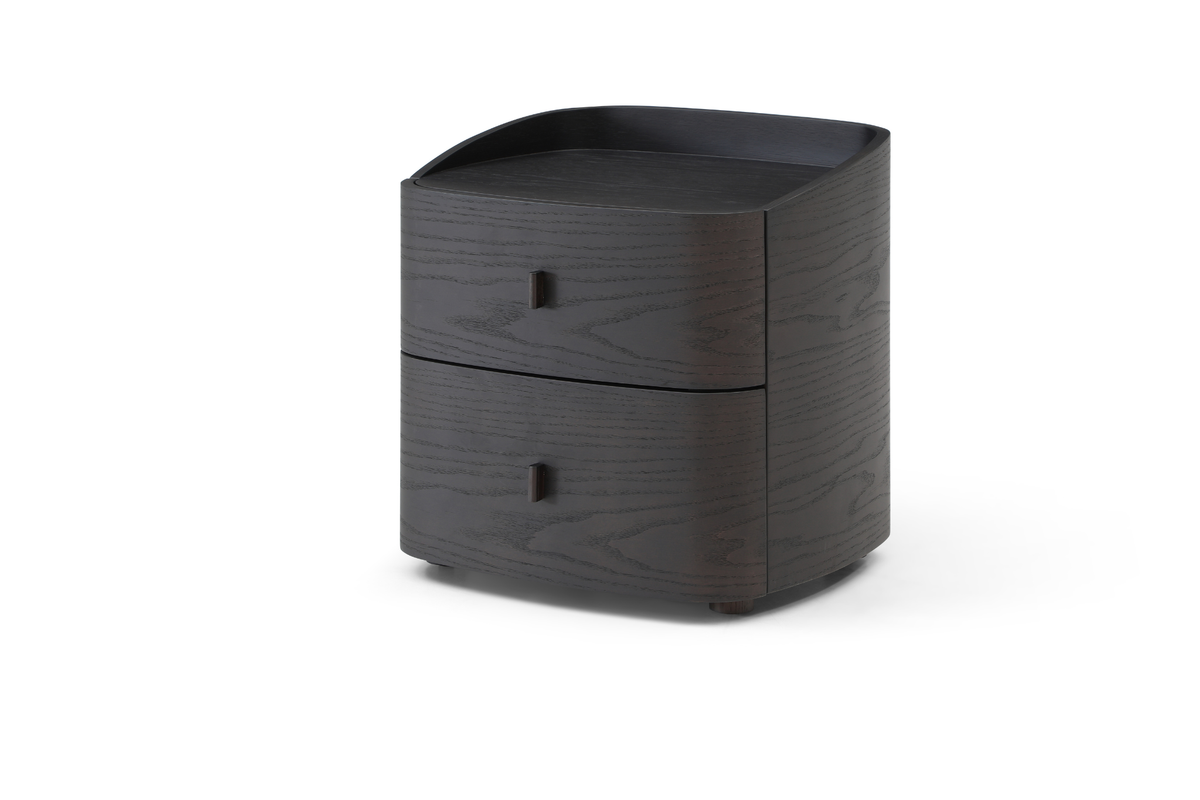 Vertu Bedside Table - Smoke Oak