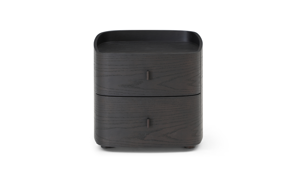 Vertu Bedside Table - Smoke Oak
