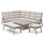 Valencia Reclining Corner Dining Set with Rising Table - Latte