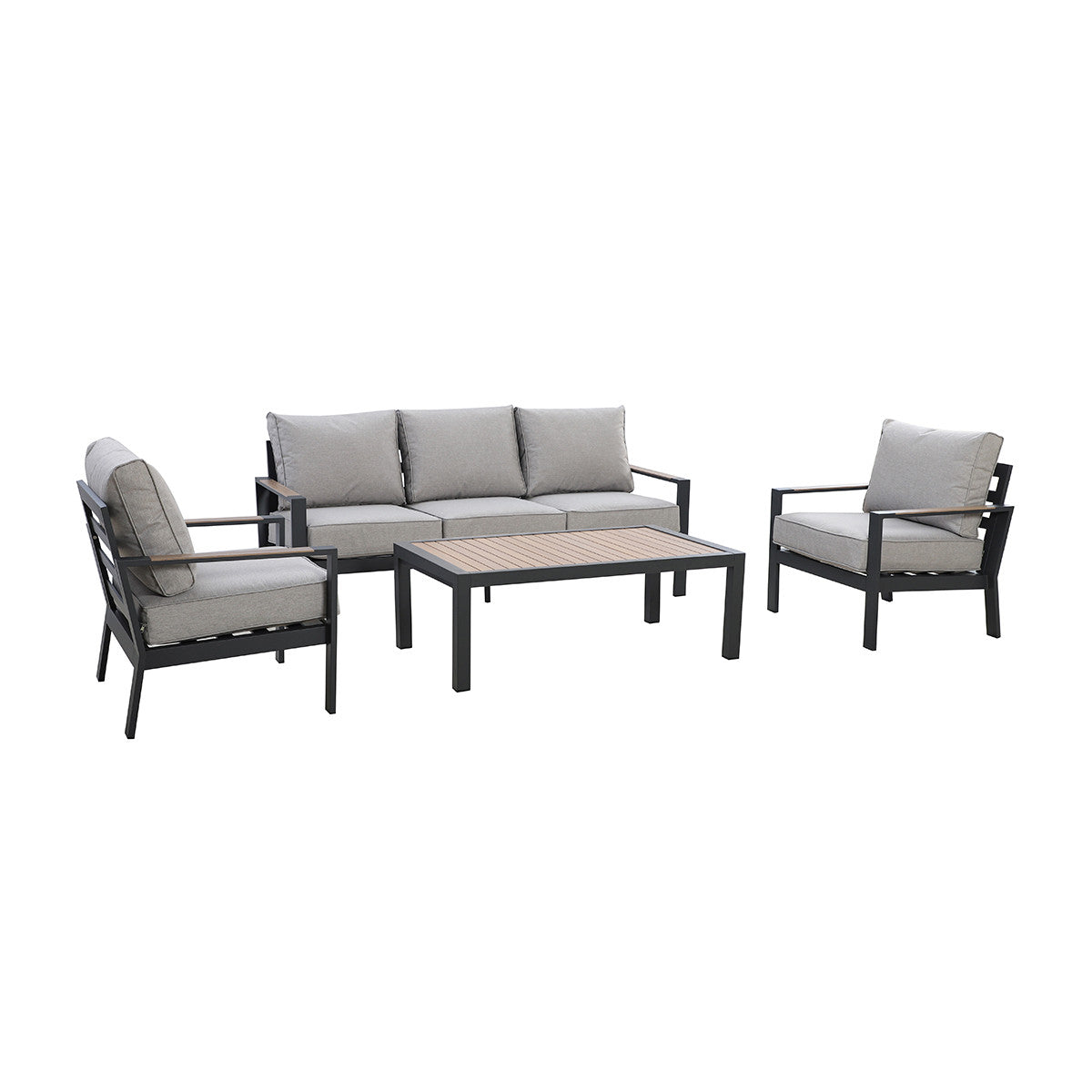 Vancouver 3 Seat Sofa Set - Dove Grey