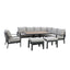 Vancouver Large Corner Dining Set With Rectangular Rising Table & Armchair - Dove Grey