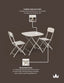 Venice 2 Seater Folding Bistro Set in Champagne