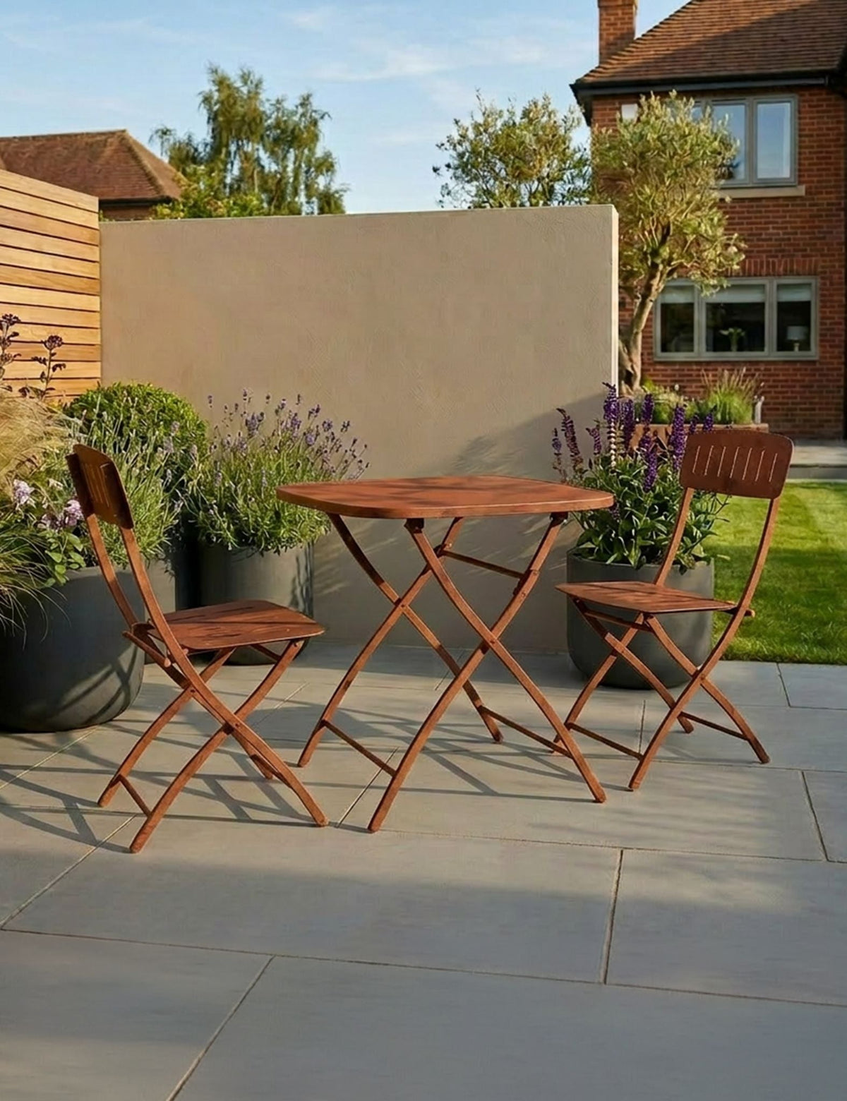 Venice 2 Seater Folding Bistro Set in Cayenne Orange