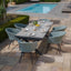 Vienna Rectangular Extending Dining Table With Ambition Sage Green Dining Chairs