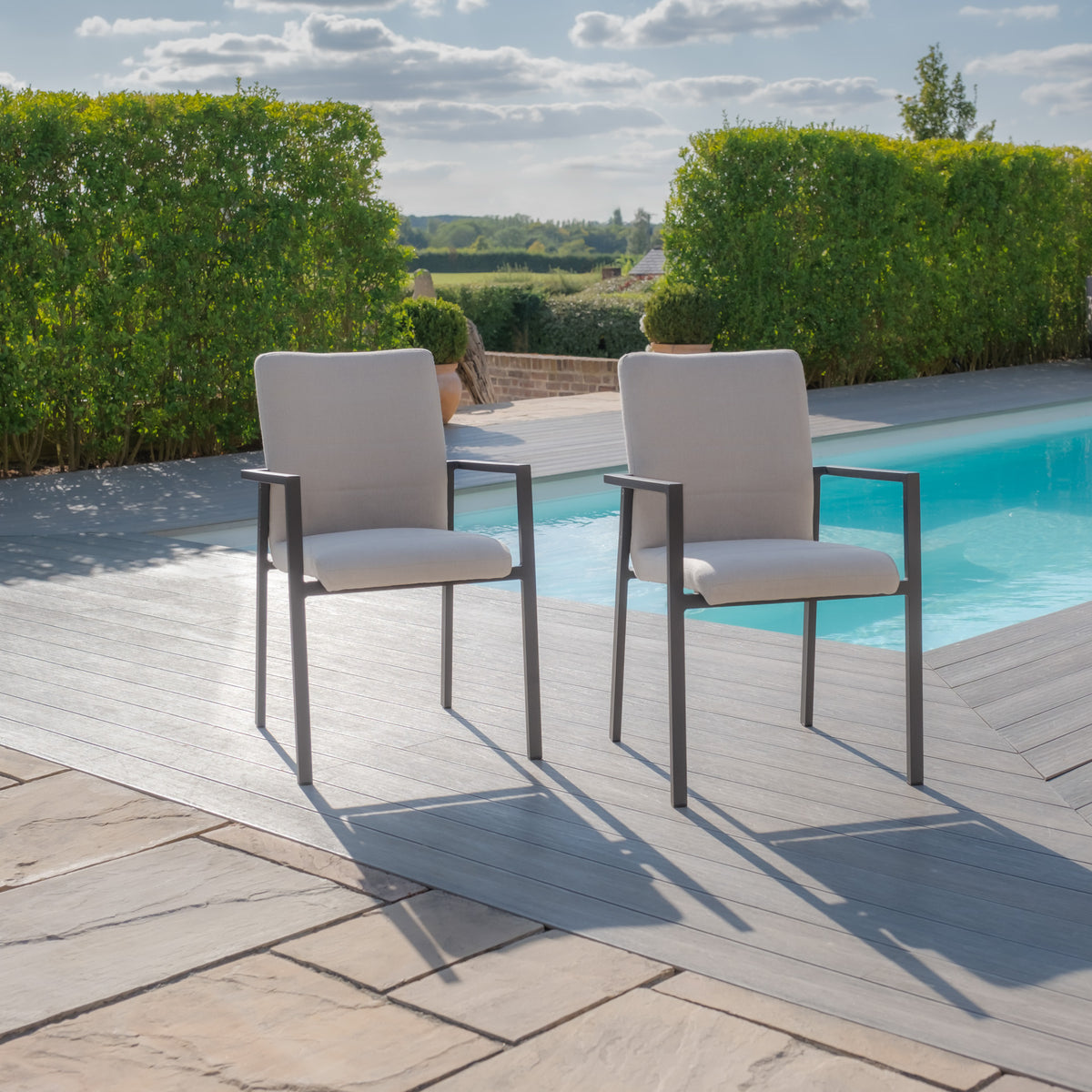 Vienna Rectangular Extending Dining Table With Oatmeal Ibiza Dining Chairs