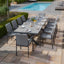 Vienna Rectangular Extending Dining Table With Zinc Ibiza Dining Chairs