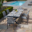 Vienna Rectangular Extending Dining Table With Zinc Ibiza Dining Chairs