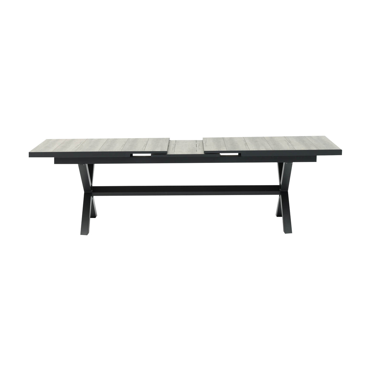 Vienna Rectangular Extending Dining Table With Zinc Ibiza Dining Chairs