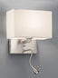 Wall Bracket with LED Reading Light - Satin Nickel