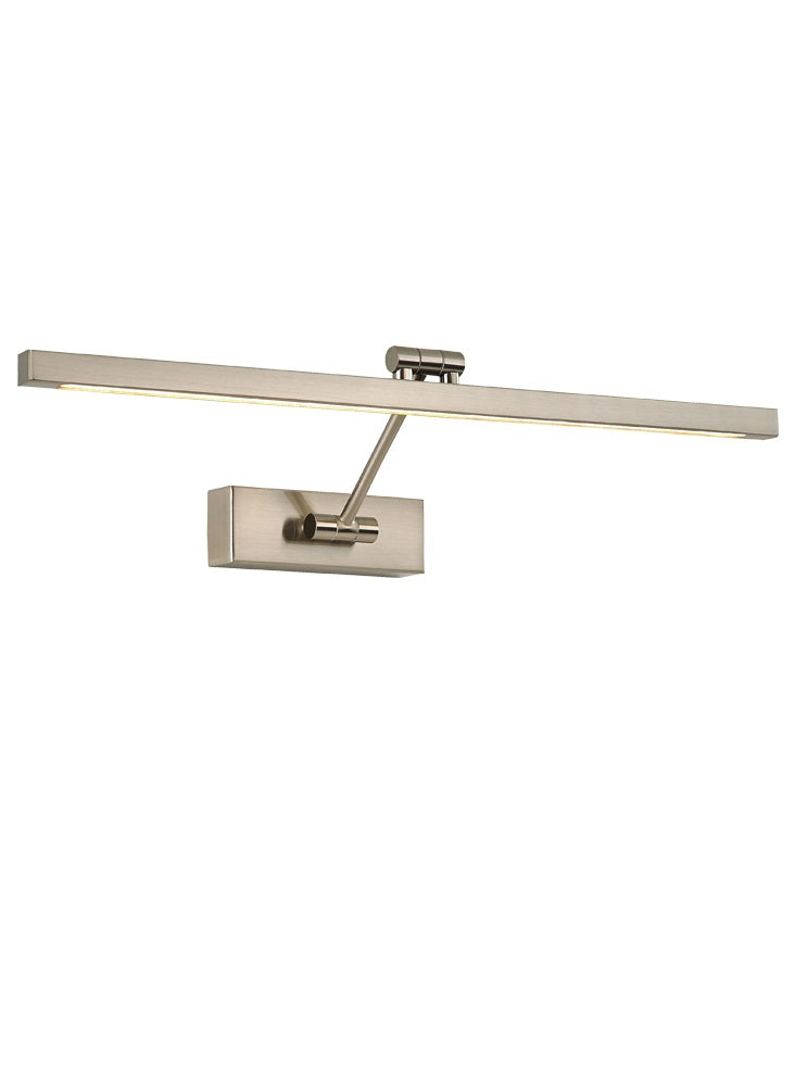 LED Square section picture light 12W - Satin Nickel