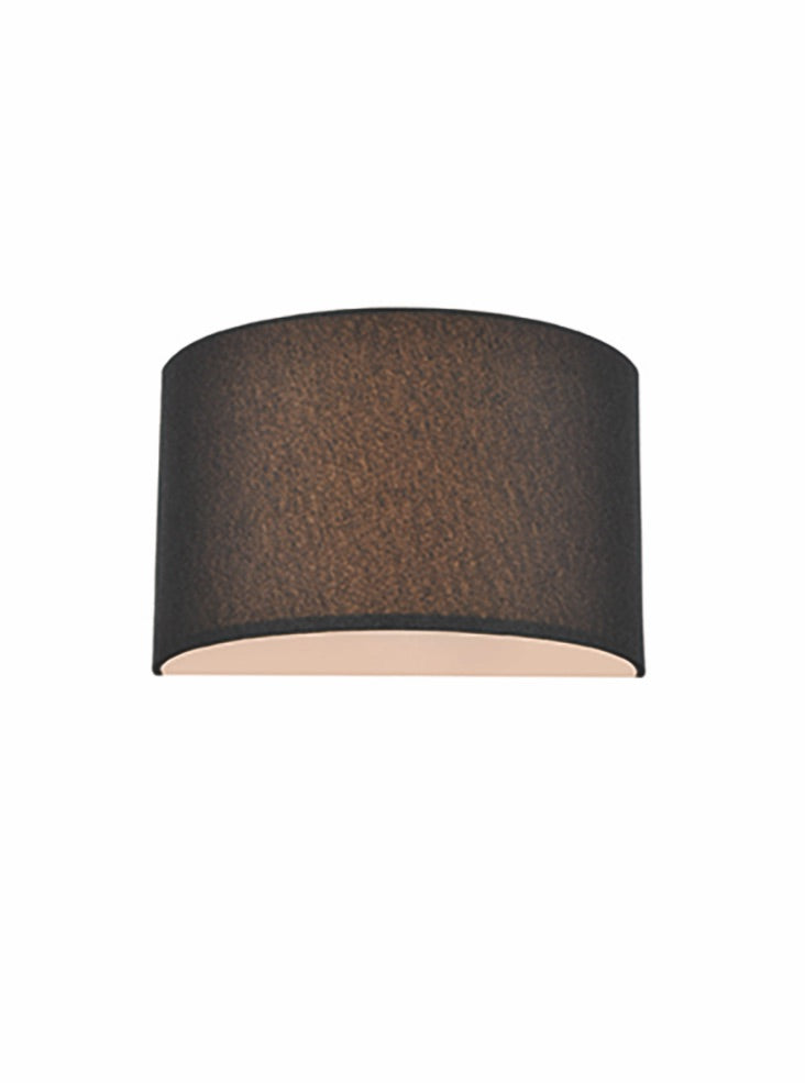 Bracket with Flush Shade - Black