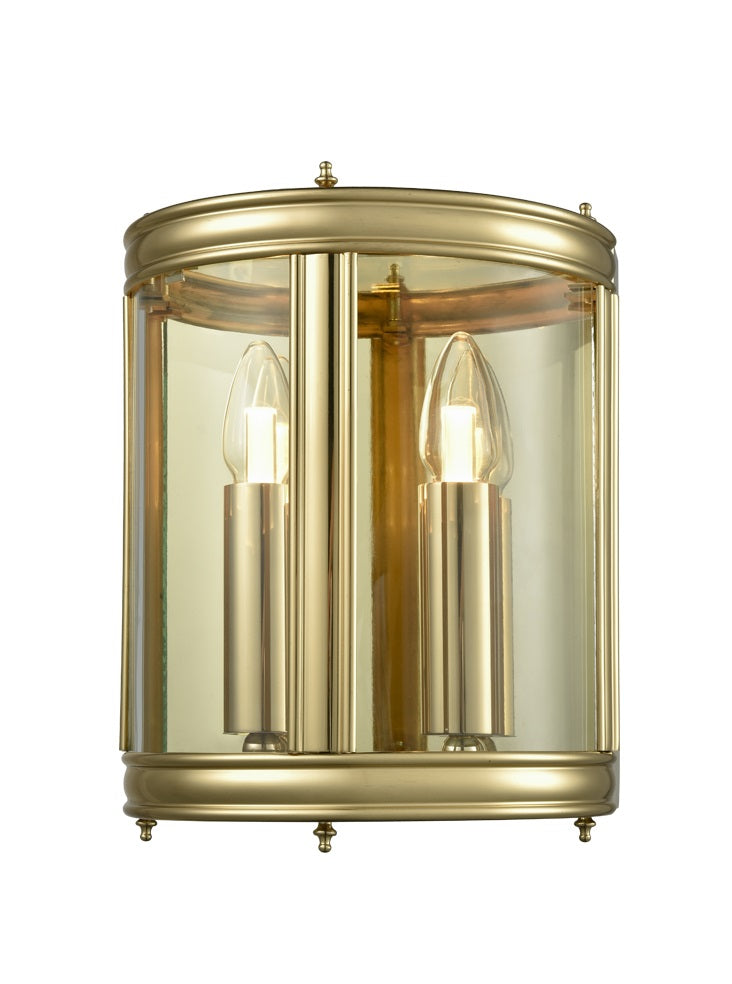 Marlow half wall lantern - Brass